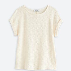 Juniper Short Sleeve Pointelle Cuffed Tee